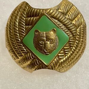 Cub Scout Bear Neckerchief Slide Boy Scouts of America, BSA, Gold